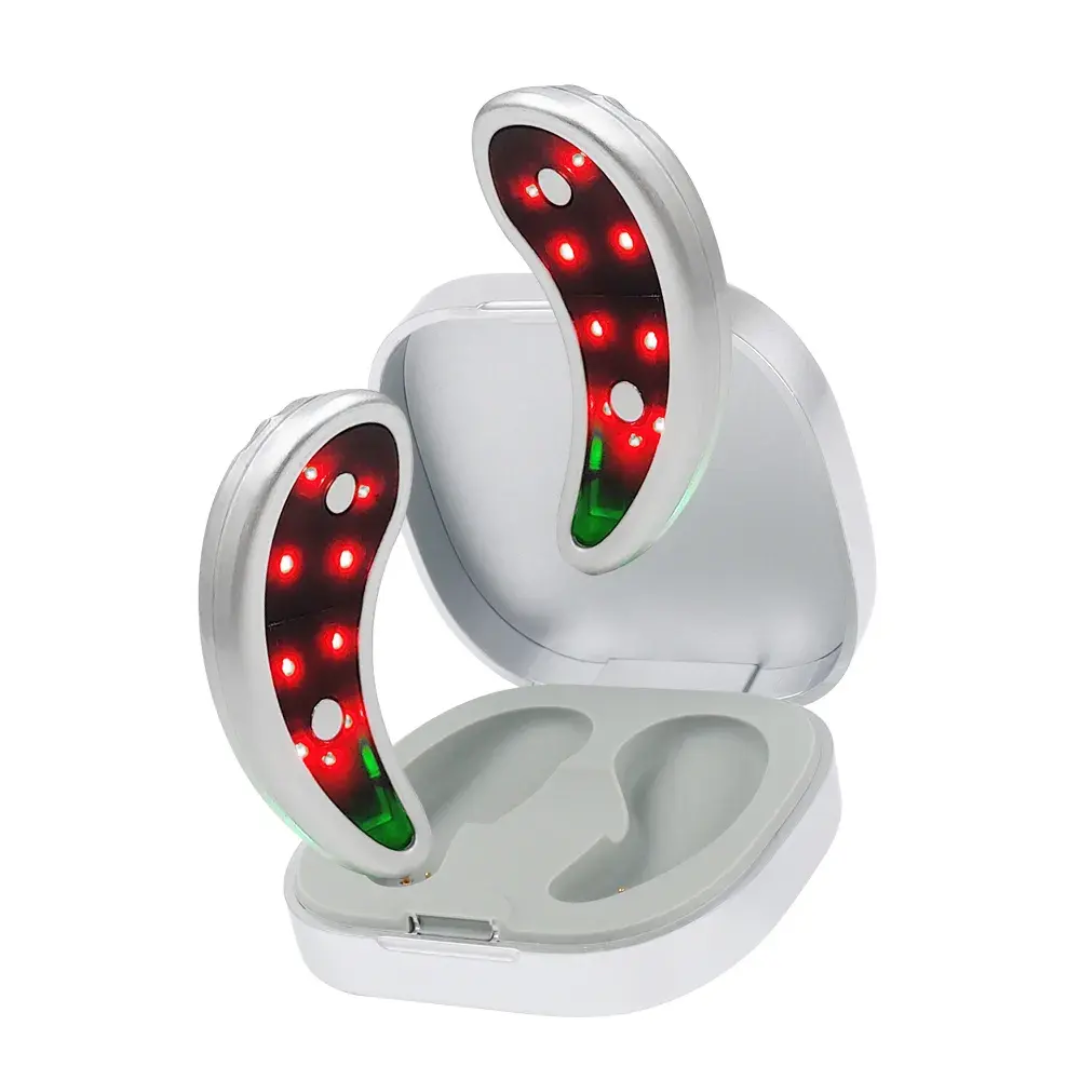 Close-up of Eye Therapy LED lights in use