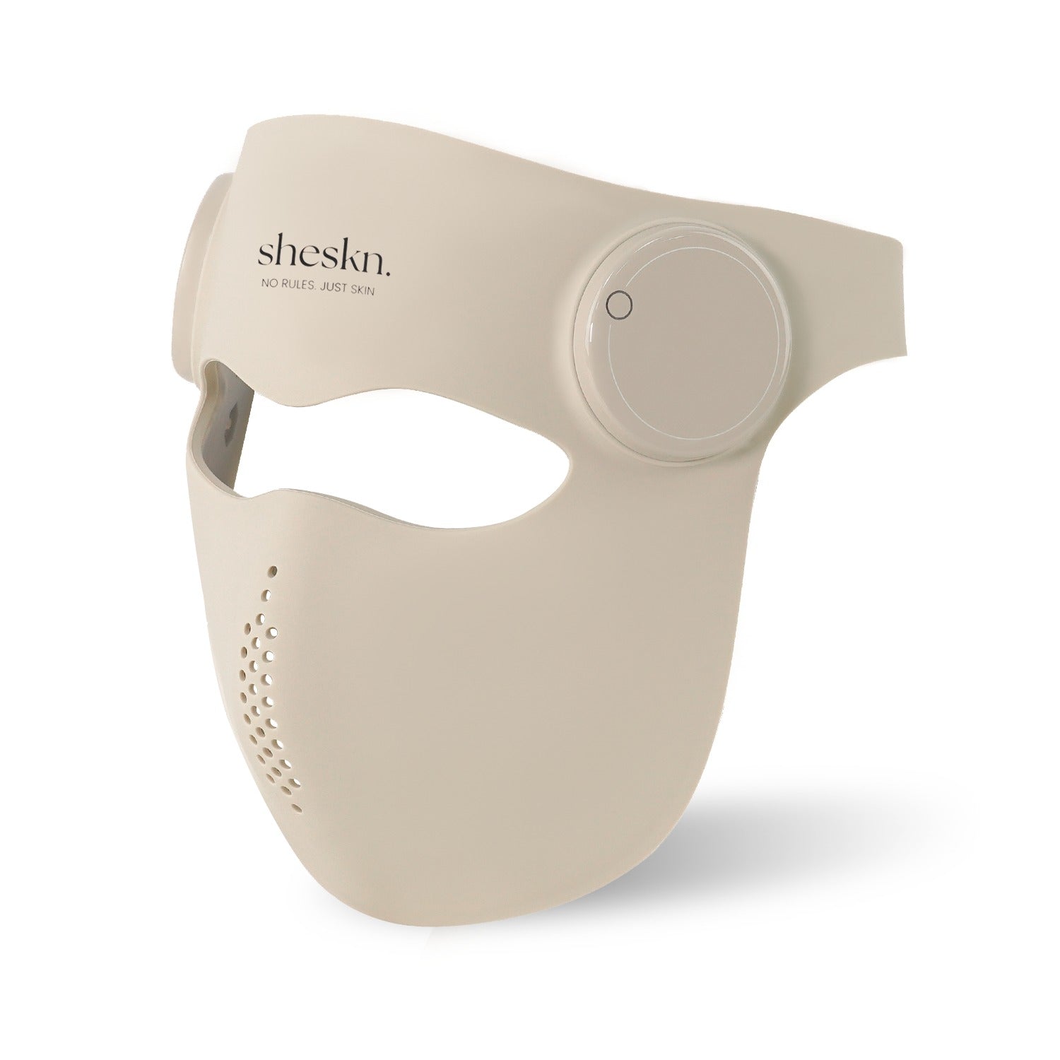 Sheskn LED light therapy mask that targets fine lines, acne, and uneven skin tone