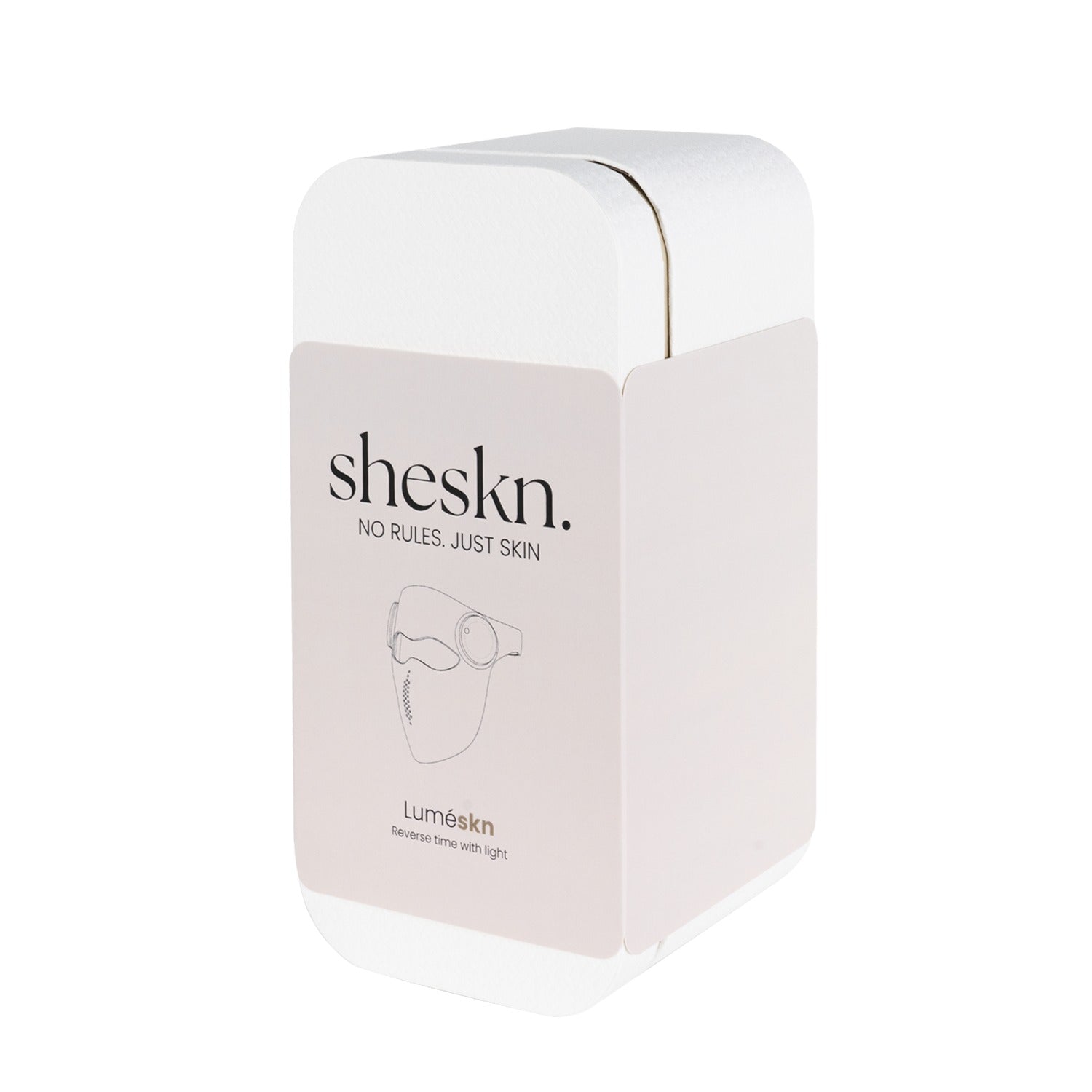 Sheskn light therapy beauty mask combining red, blue, and yellow LED wavelengths.